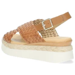 Cognac sandalen