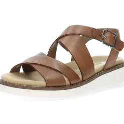 Cognac sandalen