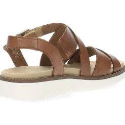 Cognac sandalen