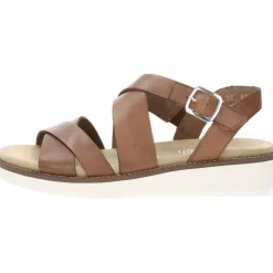 Cognac sandalen