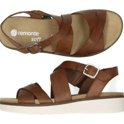 Cognac sandalen