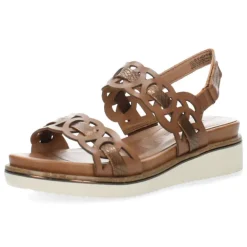 Cognac sandalen