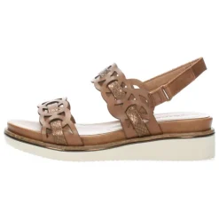 Cognac sandalen