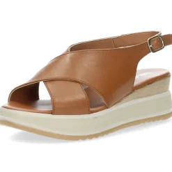Cognac sandalen