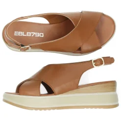 Cognac sandalen