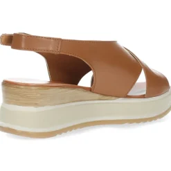 Cognac sandalen