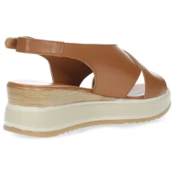 Cognac sandalen