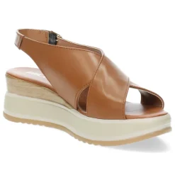 Cognac sandalen
