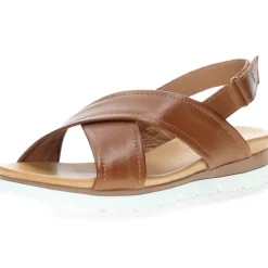 Cognac sandalen