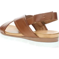 Cognac sandalen