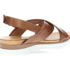Cognac sandalen