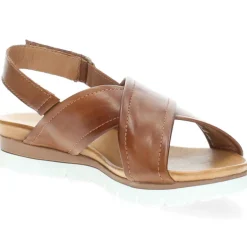 Cognac sandalen