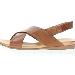 Cognac sandalen