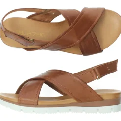 Cognac sandalen