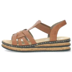 Cognac sandalen