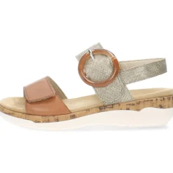Cognac sandalen