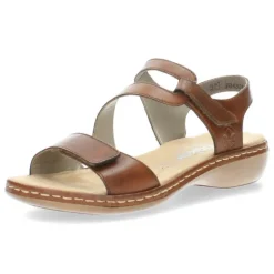 Cognac sandalen