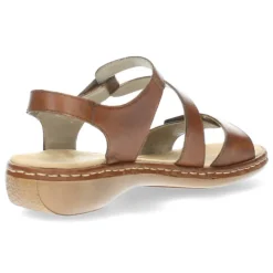 Cognac sandalen