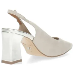 Grijs/beige slingbacks