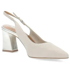 Grijs/beige slingbacks