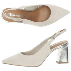 Grijs/beige slingbacks