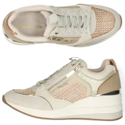 Ivoorkleurige sneakers