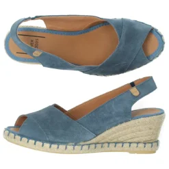 Jeans blauwe sleehakken