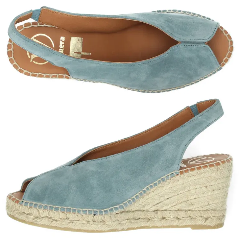 Jeansblauwe sleehakken