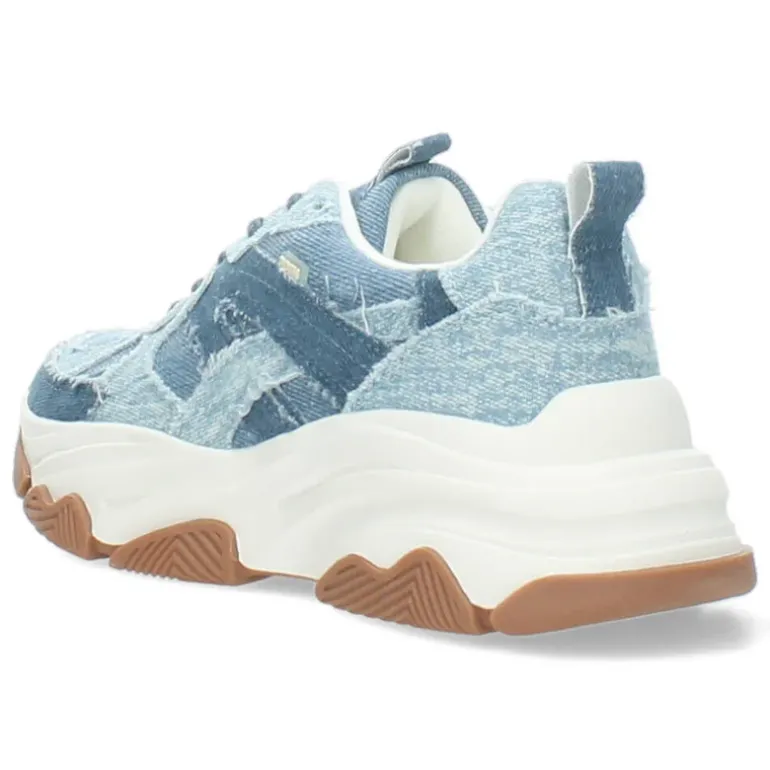 Jeansblauwe sneakers