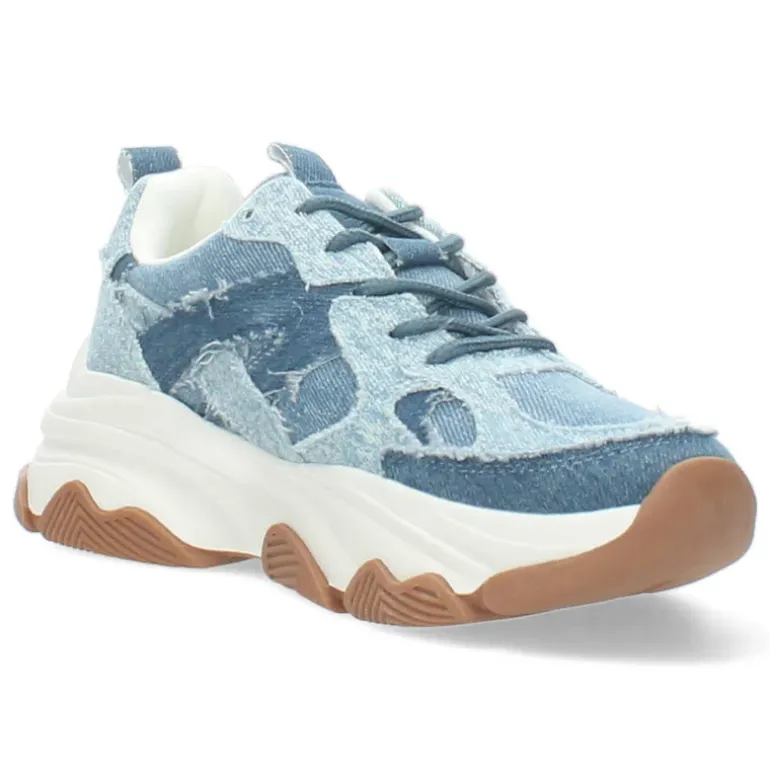 Jeansblauwe sneakers