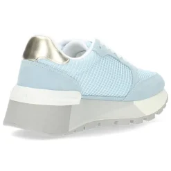 Lichtblauwe plateau sneakers