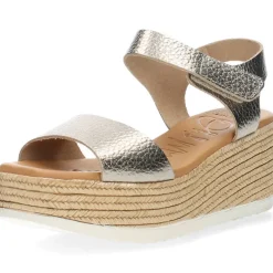 Metallic bronzen sandalen