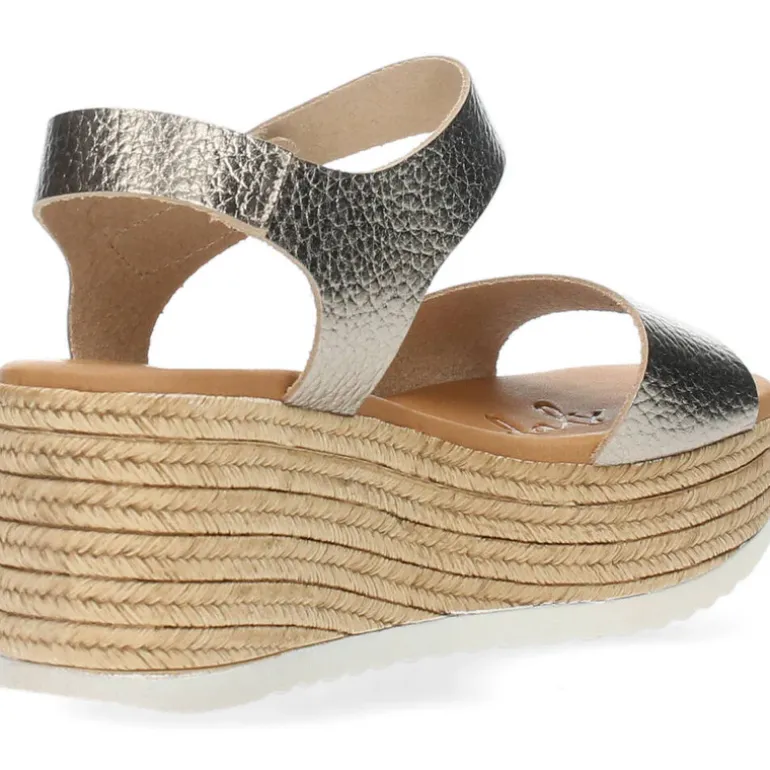 Metallic bronzen sandalen