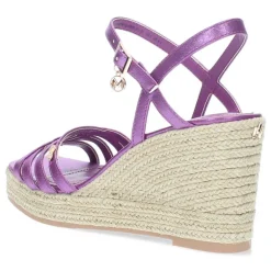 Metallic paarse sandalen