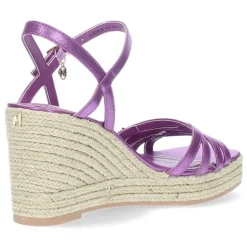 Metallic paarse sandalen