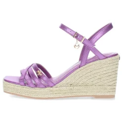 Metallic paarse sandalen