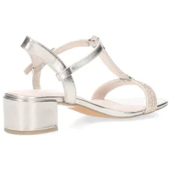 Metallic rosé sandalen