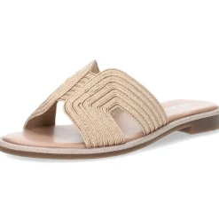 Metallic rosé slippers