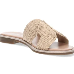 Metallic rosé slippers