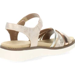 Metallic roze sandalen