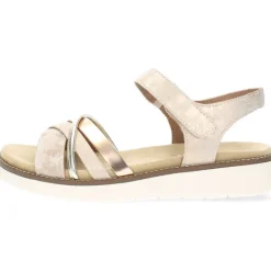 Metallic roze sandalen