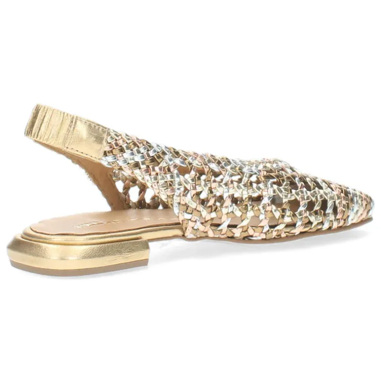 Metallic slingbacks