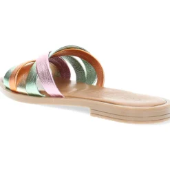 Multicolour metallic slippers