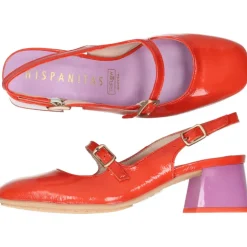 Rode mocassins op hak