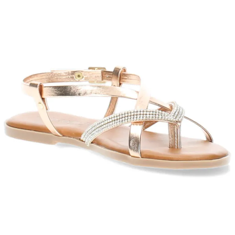 Rosé gouden sandalen