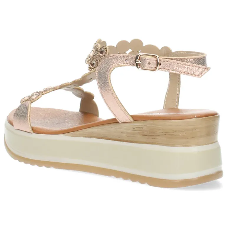 Rosé gouden sandalen