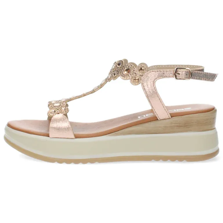 Rosé gouden sandalen