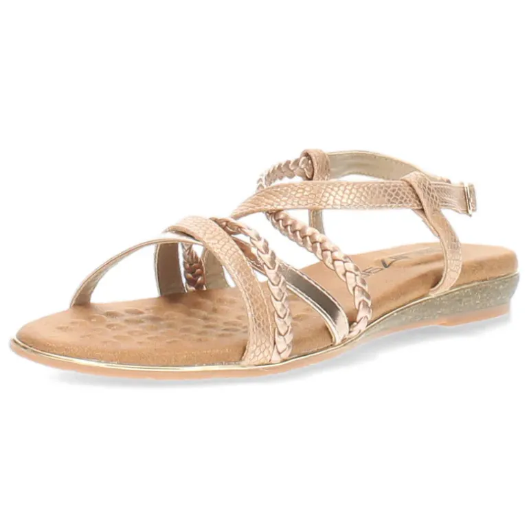 Rosé gouden sandalen