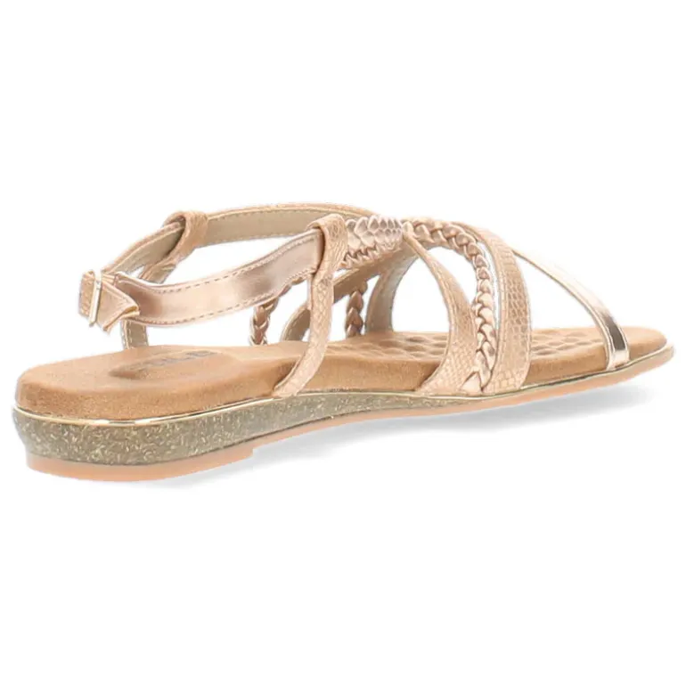 Rosé gouden sandalen