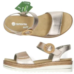 Rosé gouden sandalen